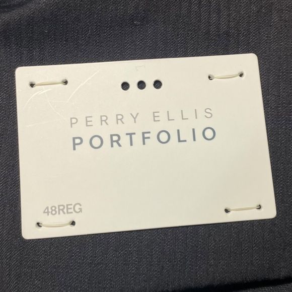New With Tags Perry Ellis Portfolio Men's Blazer Suit Jacket 48R Slim MSRP $260 - Picture 15 of 16
